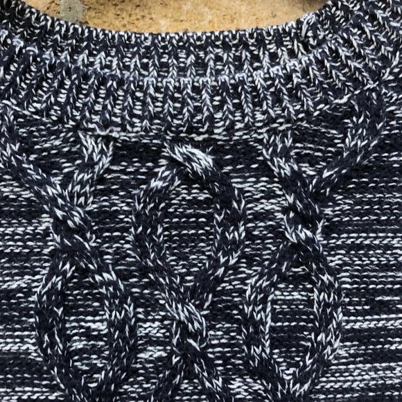 Navy and white knit dress - Picture 2 of 2